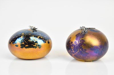 Lot 209 - JOHN DITCHFIELD FOR GLASFORM; two iridescent...