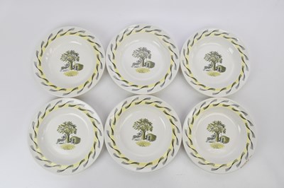 Lot 373 - ERIC RAVILIOUS (1903-1942) FOR WEDGWOOD; six...
