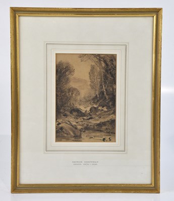 Lot 2604 - GEORGE SHEFFIELD; pastel, forest scene, signed...