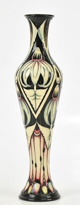 Lot 96 - MOORCROFT; a design trial vase, with floral...