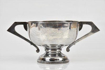 Lot 2473 - A George VI hallmarked silver twin handled...