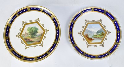 Lot 217 - MINTON; a porcelain tazza and matching dessert...