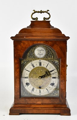Lot 154 - A Georgian-style mahogany mantel clock...
