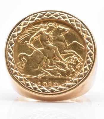 Lot 478 - A George V half sovereign, 1913, in 9ct gold...