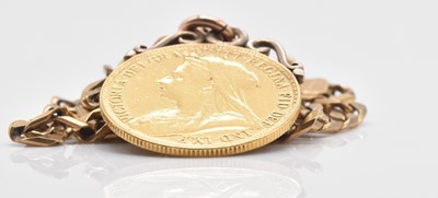 Lot 453 - A Victorian double sovereign, 1893, with...