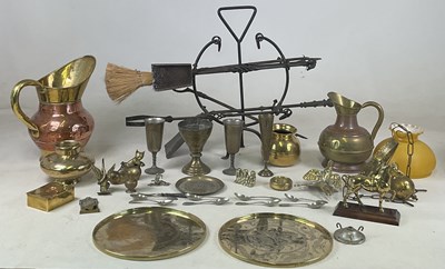 Lot 124 - A fireside companion set, together with a...