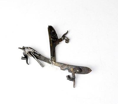 Lot 554 - Three percussion cap locks (3).