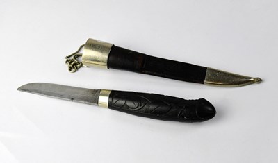 Lot 564 - FISKRS; a Scandinavian puukko knife with...