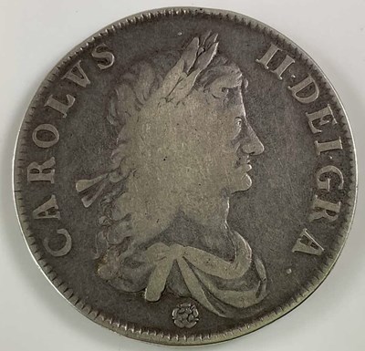 Lot 632 - A Charles II crown, 1662, first bust (rose),...