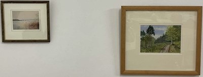 Lot 415 - JOYCE ROWSELL; oil on silk, 'Chew Magna',...