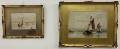 Lot 419 - UNATTRIBUTED; watercolour, vessels in a...