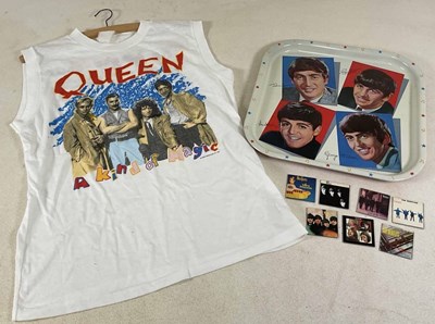 Lot 110 - THE BEATLES; an original Worcester ware tray,...