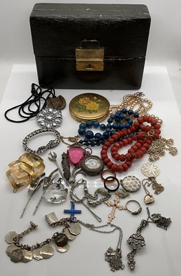 Lot 565 - A group of costume jewellery including coral...
