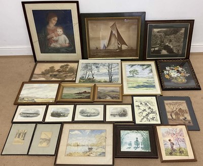 Lot 412 - A quantity of pictures, covering rural scenes,...