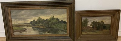 Lot 402 - S R CODOGAN; oil on canvas, river landscape...