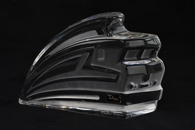 Lot 2360 - DAUM; an Art Deco style glass paperweight...
