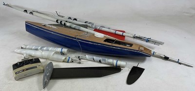 Lot 79 - A radio controlled yacht, from bow to stern...