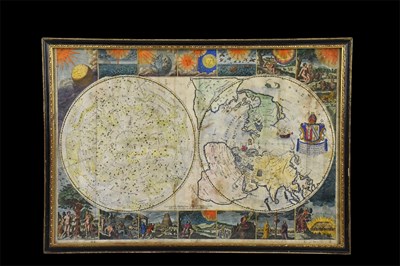 Lot 300 - LEA (PHILIP), celestial and terrestrial map of...
