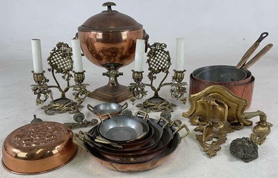 Lot 126 - A group of metalware including a pair of late...