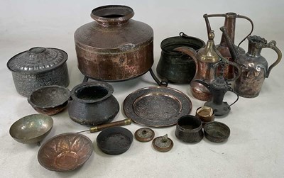 Lot 263 - An interesting collection of Eastern metalware,...