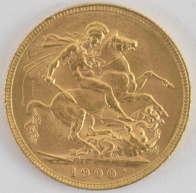Lot 1575A - A Victoria full sovereign, 1900, old head,...