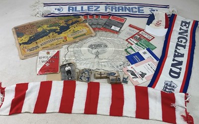Lot 63 - A small collection of football memorabilia,...