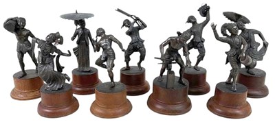 Lot 130 - A group of 20th century Thai bronze figures,...