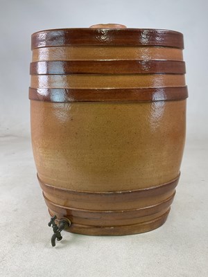 Lot 233 - A large stoneware brandy barrel, made by J...