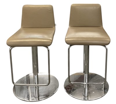 Lot 17 - ROLF BENZ; a pair of modern contemporary brown...