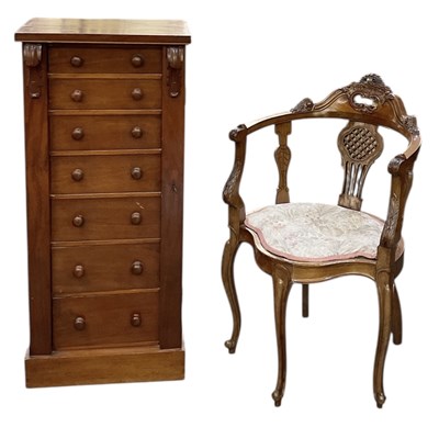 Lot 40 - A Victorian mahogany Wellington chest of small...
