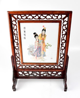 Lot 483 - An early 20th century Chinese pierced hardwood...