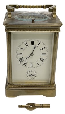 Lot 119 - An early 20th century French brass cased...