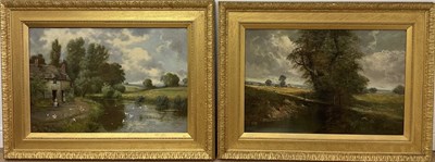 Lot 378 - HENRY COOPER; a pair of large oils on canvas,...