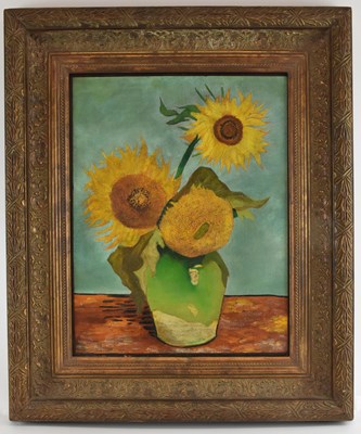 Lot 158 - IN THE STYLE OF VINCENT VAN GOGH; oil on...