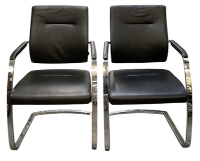Lot 33 - VERCO; a pair of modern contemporary black...