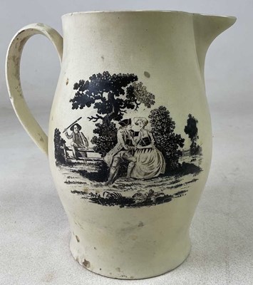Lot 235 - A very large late 18th century creamware jug,...