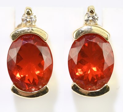 Lot 1512 - A pair of 14ct yellow gold ear studs, approx....