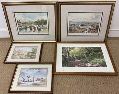 Lot 404 - MARK GIBBONS; two prints, Dartmoor scenes,...