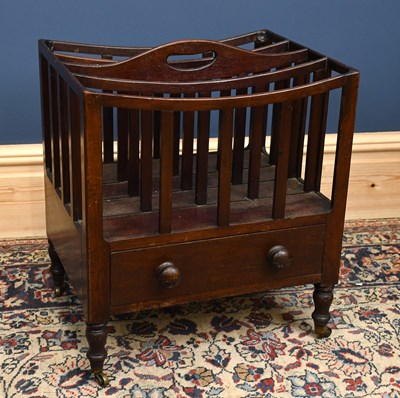 Lot 2836 - A 19th century mahogany Canterbury, with base...