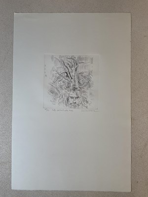 Lot 2284 - ROBERT OSCAR LENKIEWICZ (1941-2002); a black...