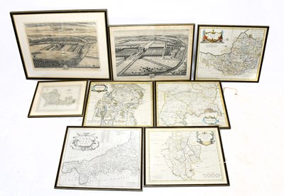 Lot 1439 - ROBERT MORDEN; five hand coloured engraved maps