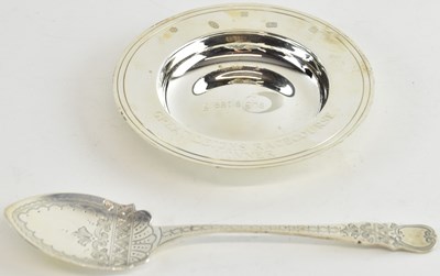 Lot 1176 - A hallmarked silver pin dish, awarded for the...