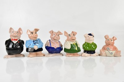 Lot 2600 - WADE; a set of six Nat West pig money banks.