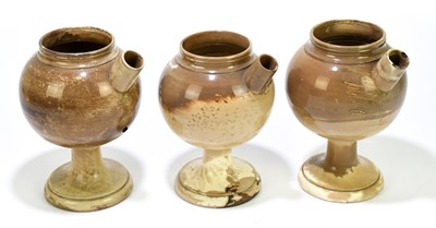Lot 2592 - Three 18th/19th century apothecary drug jars,...