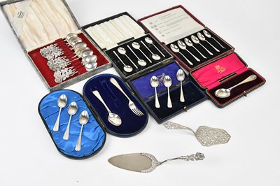 Lot 2199 - A set of six hallmarked silver teaspoons,...