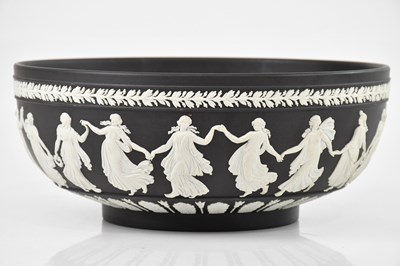 Lot 1647 - WEDGWOOD; a black basalt ‘Dancing Hours’ bowl,...