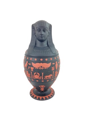 Lot 1622 - WEDGWOOD; a two-colour black basalt Egyptian...