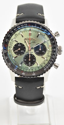 Lot 1437 - BREITLING; a gentleman's stainless steel...