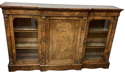 Lot 8 - A Victorian burr walnut and inlaid gilt metal...