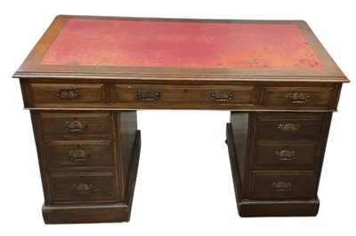 Lot 49 - An early 20th century Edwardian oak pedestal...